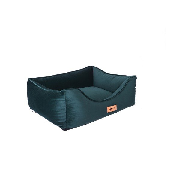 Sötétzöld bársony fekhely 55x42 cm Royal - Petsy-image-3