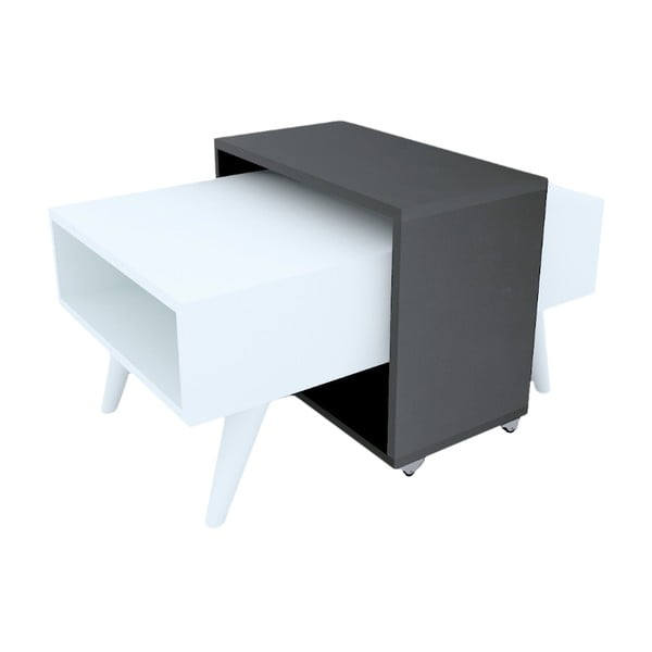 Fekete-fehér dohányzóasztal 50x80 cm Bright Star - Gauge Concept