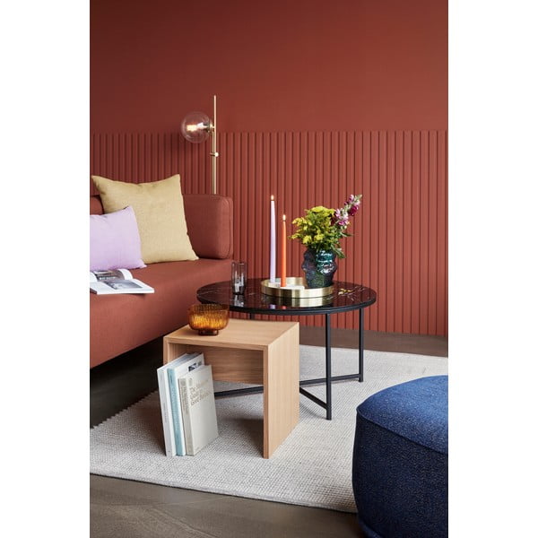 Less tölgyfa tárolóasztal, 40 x 40 cm - Hübsch-image-1