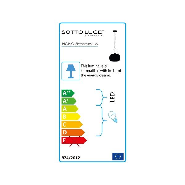 Momo Elementary Glossy S fekete függőlámpa, ⌀ 33 cm - Sotto Luce-image-3