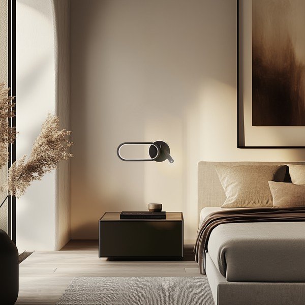 Fekete LED fali lámpa Monet – Candellux Lighting-image-3