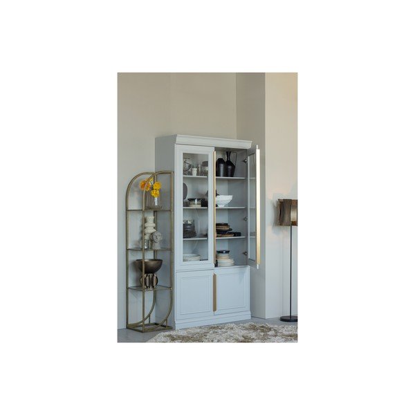 Világosszürke borovi fenyő tálalószekrény 110x215x44 cm Organize – WOOOD-image-1