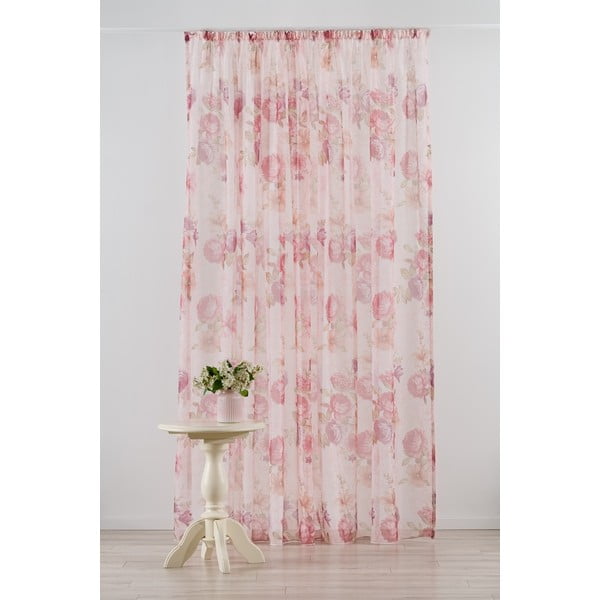 Rózsaszín átlátszó függöny 300x245 cm Angel – Mendola Fabrics