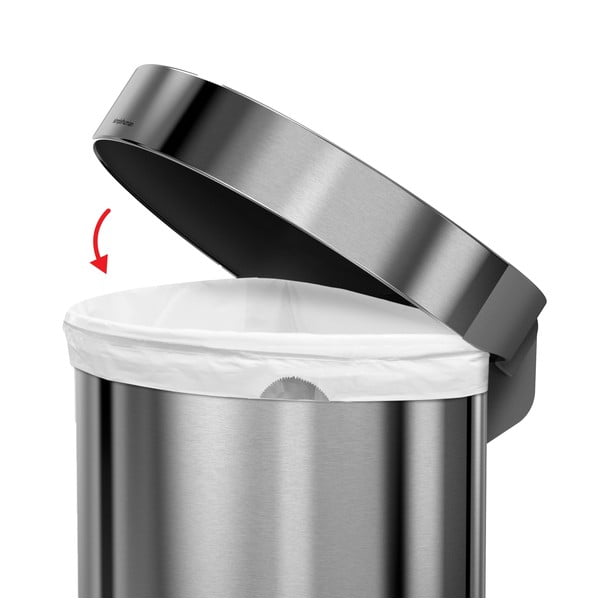 Rozsdamentes acél pedálos szemetes 45 l - simplehuman-image-4