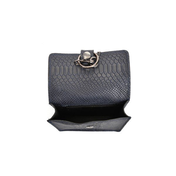 Bella sötétkék bőr borítéktáska - Carla Ferreri-image-3