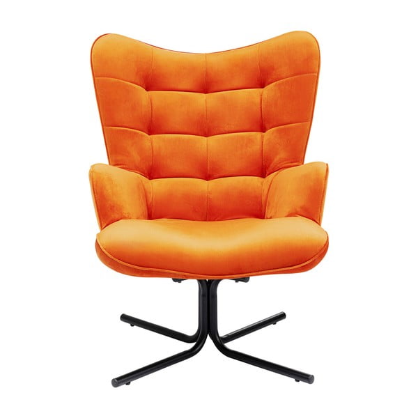 Narancssárga bársony fotel Oscar – Kare Design