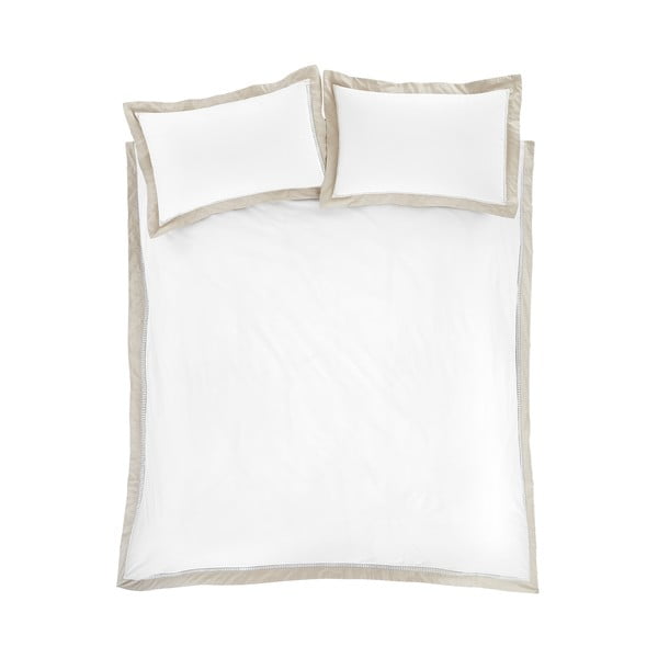 Fehér kétszemélyes pamut ágyneműhuzat 200x200 cm Oxford Lace – Bianca