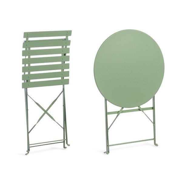 Zsályaszínű acél kétszemélyes kerti étkezőgarnitúra Austin – Bizzotto-image-3