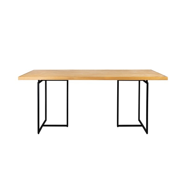 Étkezőasztal tölgyfa dekoros asztallappal 90x220 cm Class – Dutchbone