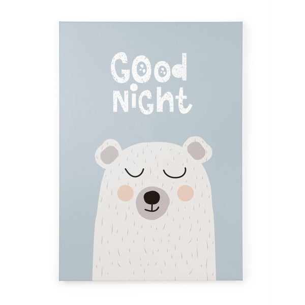 Good Night Bear vászonkép, 70 x 50 cm - Tanuki