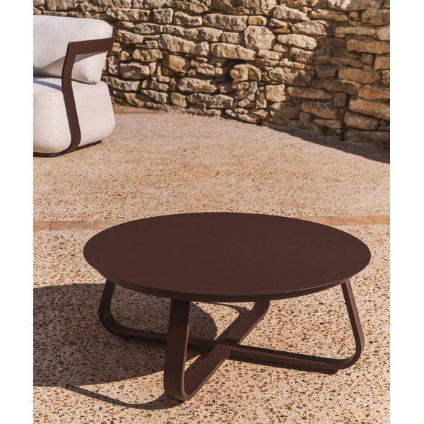 Fém kerek kerti dohányzóasztal ø 80 cm Tamaris – Kave Home-image-1