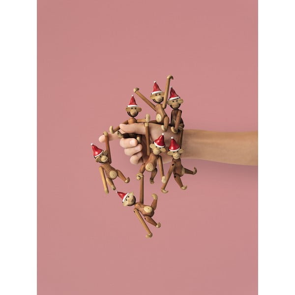 Bojesen Denmark Monkey Teak dekorációs figura tömör fából - Kay-image-2