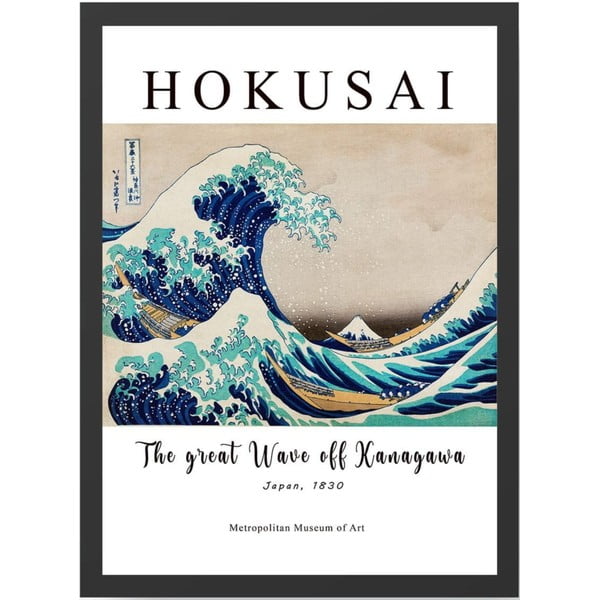 Poszter 35x45 cm Hokusai – Wallity