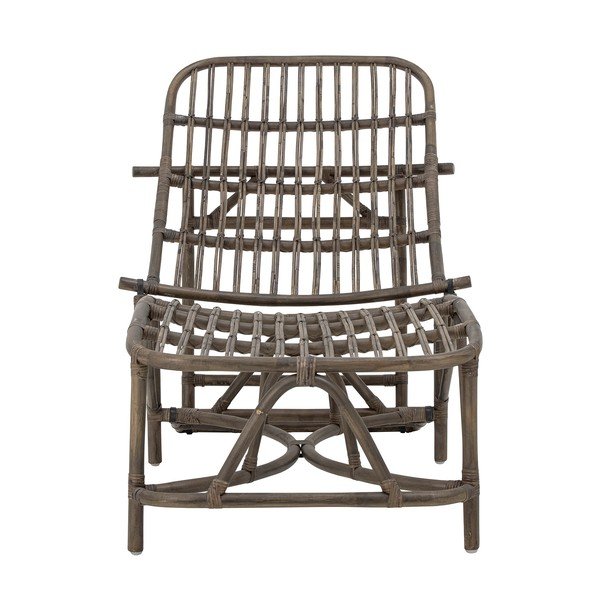 Sötétbarna rattan összecsukható kerti napozóágy Dione – Bloomingville-image-2