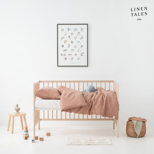Len gyerek ágyneműhuzat babaágyhoz 100x140 cm – Linen Tales-image-1