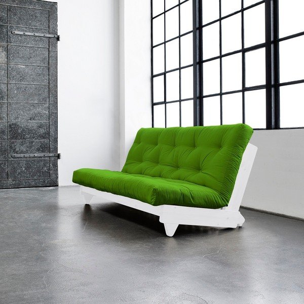 Fresh White/Lime kihúzható kanapé - Karup-image-1