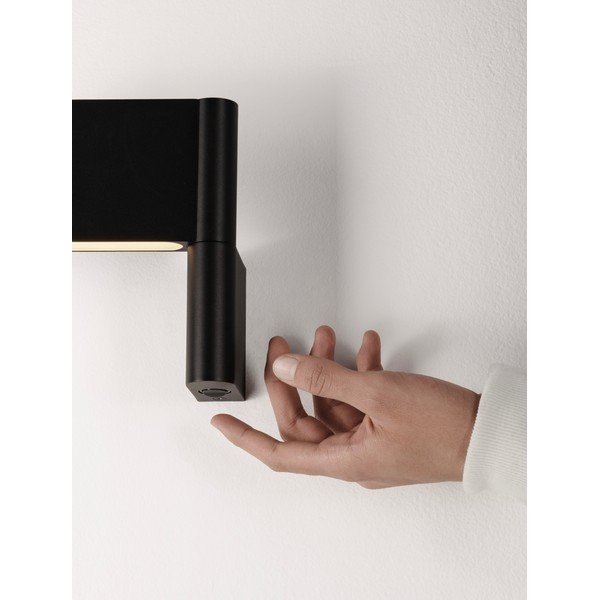 Matt fekete alumínium LED fali lámpa hajlítható szerkezettel Flusso – Nova Luce-image-3