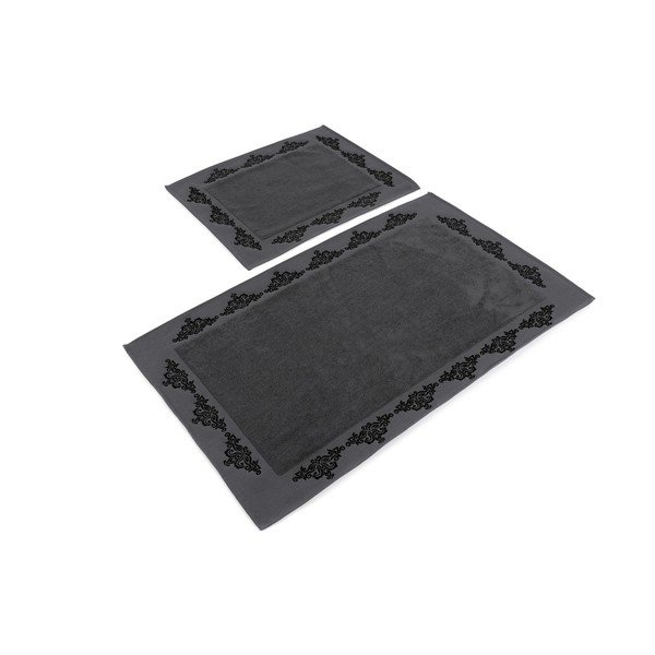 Sapphire 2 db-os sötétszürke pamut fürdőszobai kilépő szett - Hobby-image-3