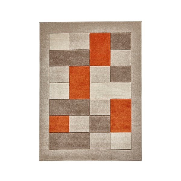 Matrix bézs-narancssárga szőnyeg, 60 x 120 cm - Think Rugs-image-1