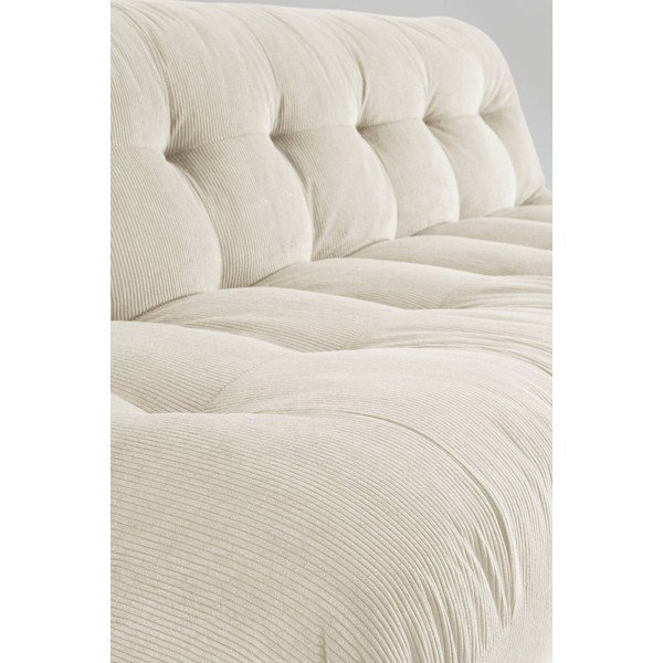 Krémszínű kordbársony kanapé 212 cm Kelso – Jotex-image-4