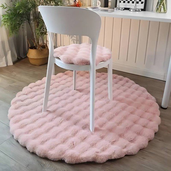 Rózsaszín mosható kerek szőnyeg ø 150 cm Bubble Pink – Mila Home-image-1