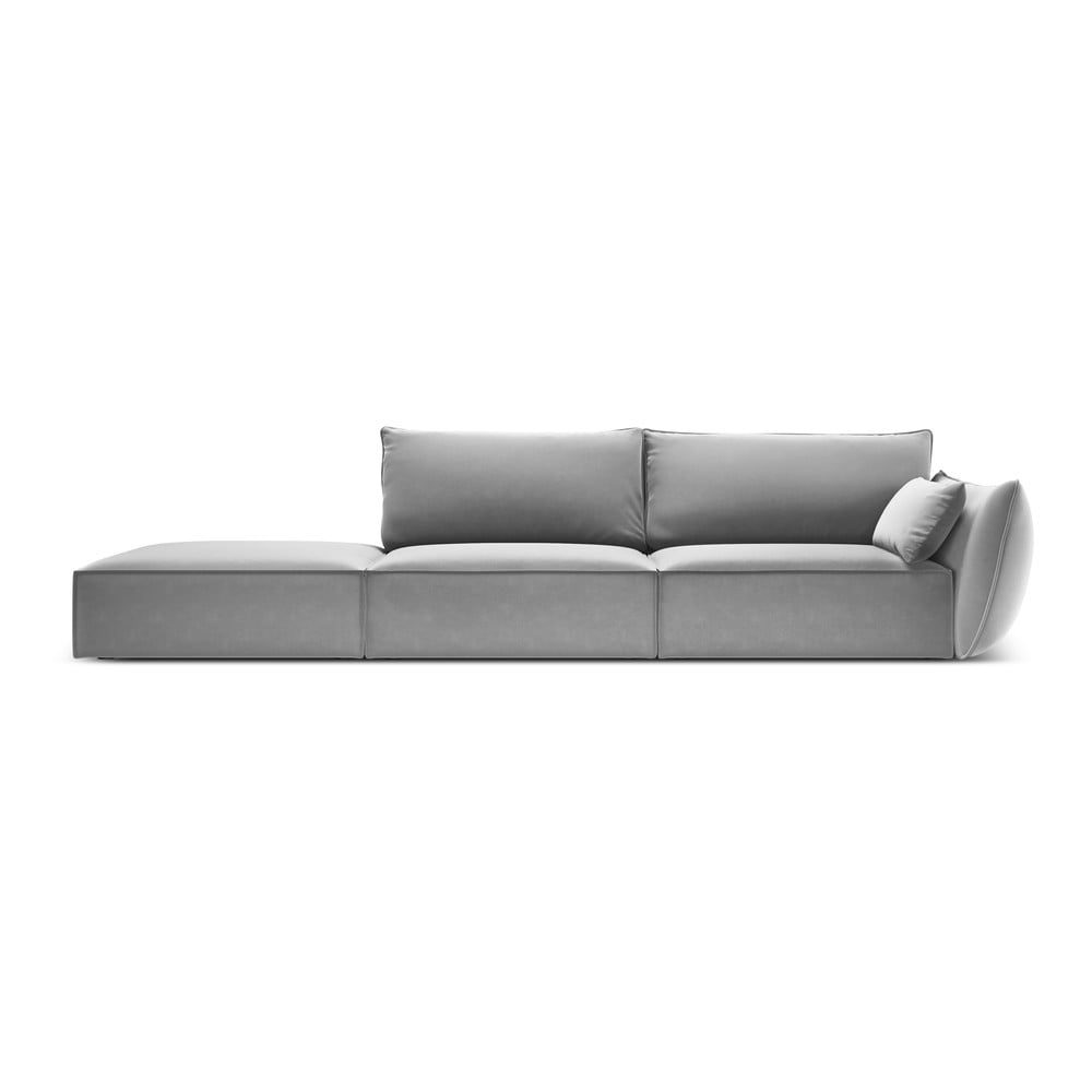 Világosszürke bársony kanapé, jobb oldali 264 cm Vanda  Mazzini Sofas