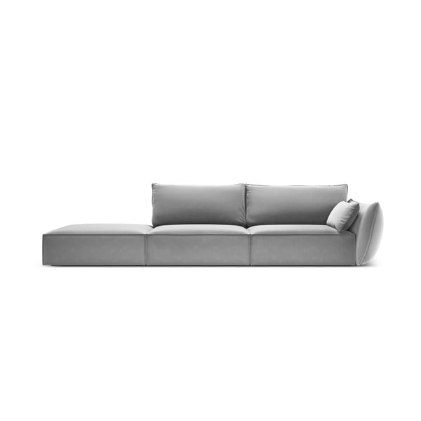 Világosszürke bársony kanapé, jobb oldali 264 cm Vanda – Mazzini Sofas