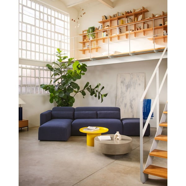 Mustársárga fém kerek dohányzóasztal ø 72 cm Fleksa – Kave Home-image-4