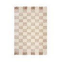 Krémszínű-natúr színű kézi szövésű gyapjúkeverék szőnyeg 200x300 cm Eric Checkboard – Flair Rugs