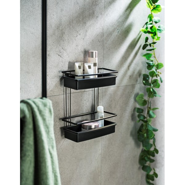 Molinella fekete zuhanypolc, 30 x 35 cm - Wenko-image-1