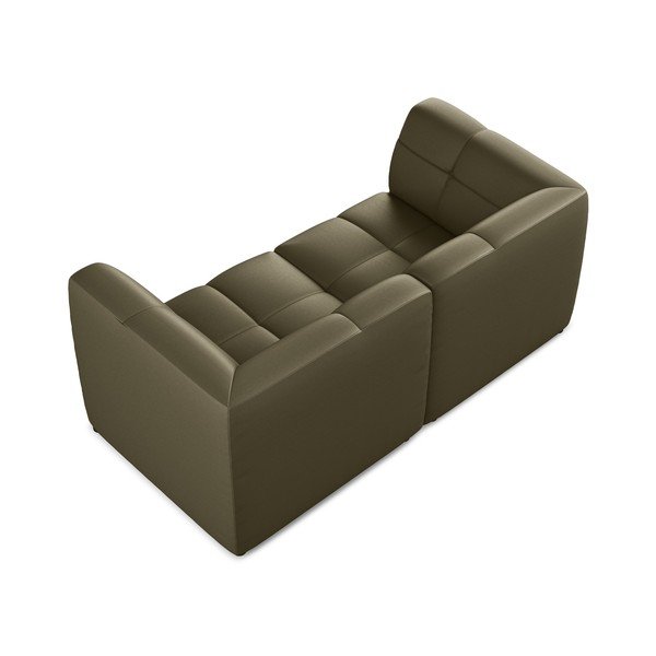 Khaki bőrutánzat kanapé 180 cm Aloha – Makamii-image-4
