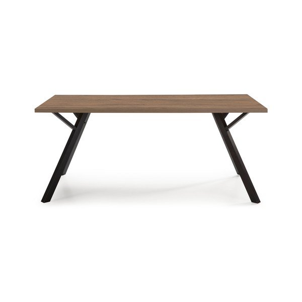 Étkezőasztal diófa dekoros asztallappal 90x160 cm Paola – Marckeric-image-3