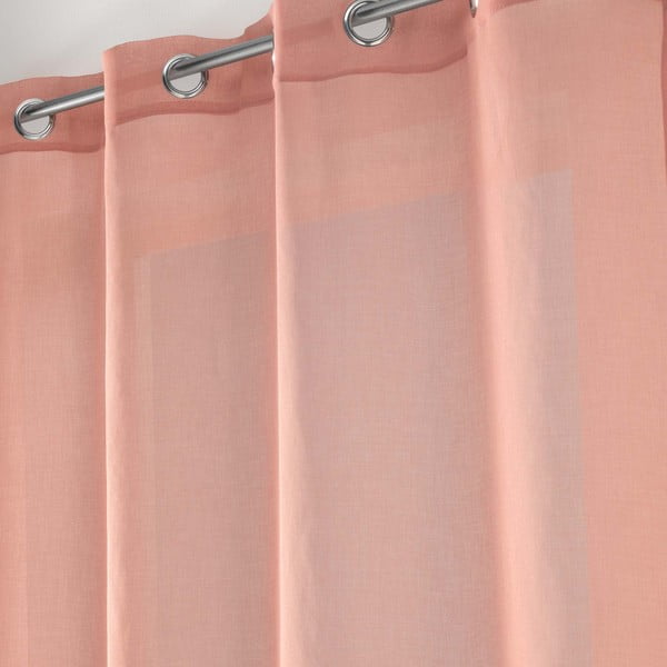 Rózsaszín átlátszó függöny 140x280 cm Sandra – douceur d'intérieur-image-1