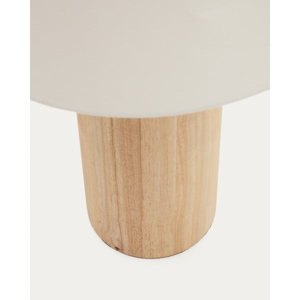 Fehér-natúr színű állólámpa textil búrával (magasság 110 cm) Marga – Kave Home-image-3