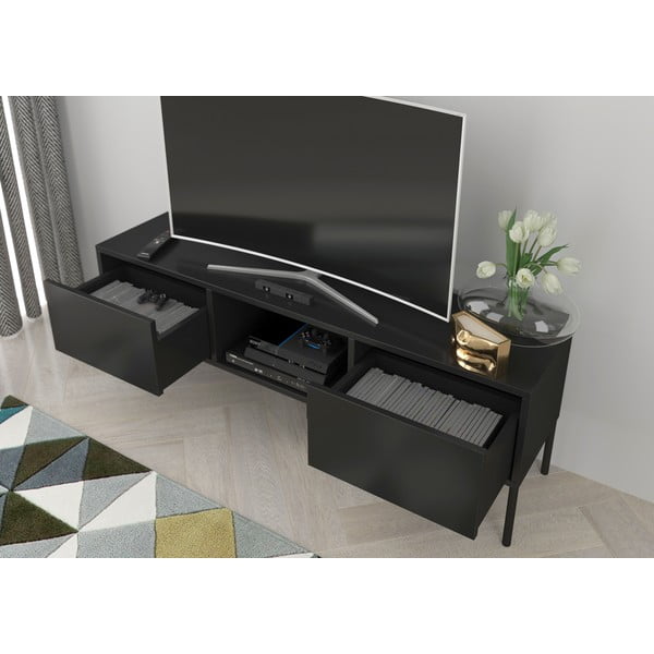 Mirka fekete TV-állvány - Skandica-image-4