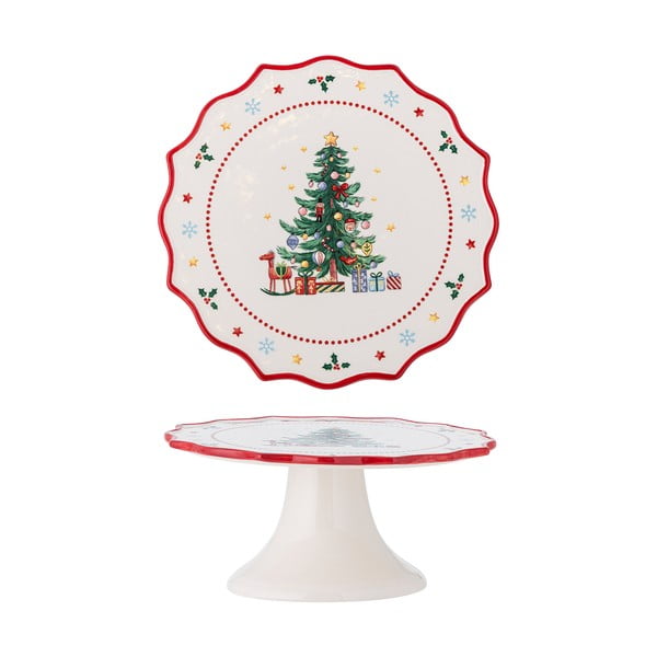 Kerámia emeletes kínálótálca karácsonyi mintával Naive – Bloomingville-image-3
