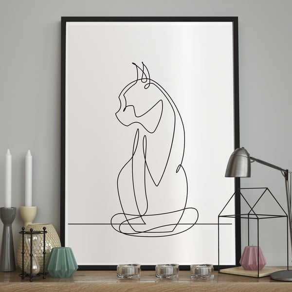 Kép 70x50 cm Sketchline Cat – DecoKing-image-1