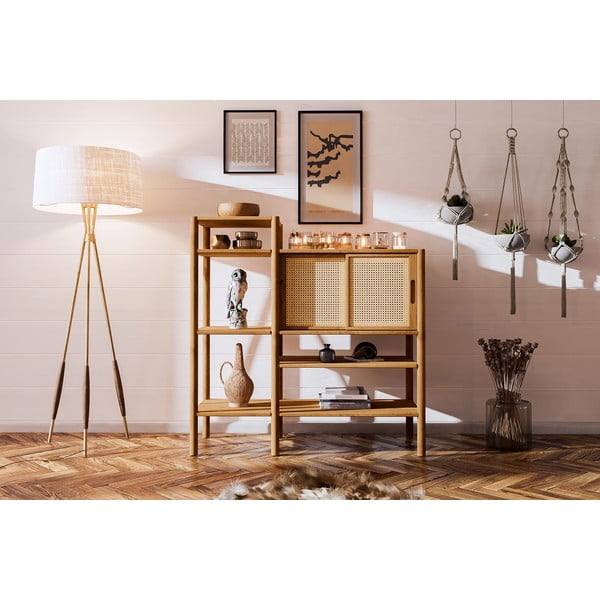 Tölgyfa könyvespolc 120x123 cm Pola - The Beds-image-1