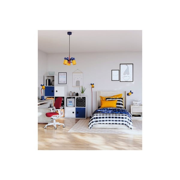 Kék gyerek fali lámpa fém búrával Mouse – GTV-image-2