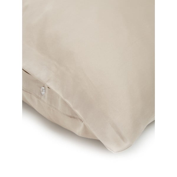Bézs pamut-szatén ágyneműhuzat 200x135 cm Comfort - Westwing Collection-image-4