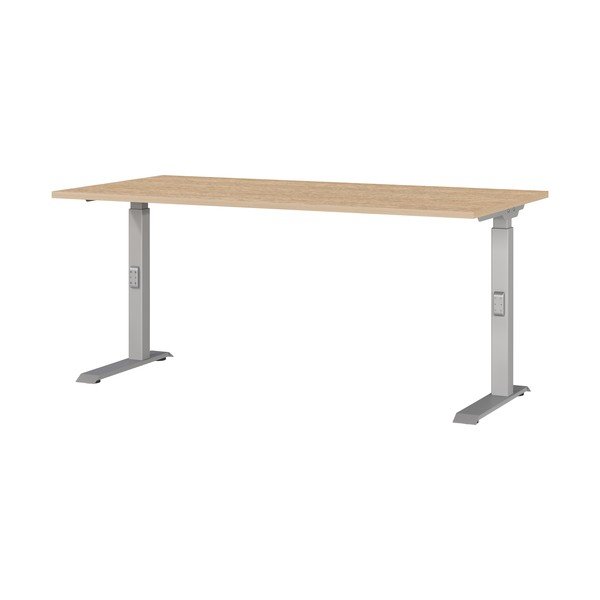 Állítható íróasztal tölgyfa dekoros asztallappal 80x160 cm Downey – Germania