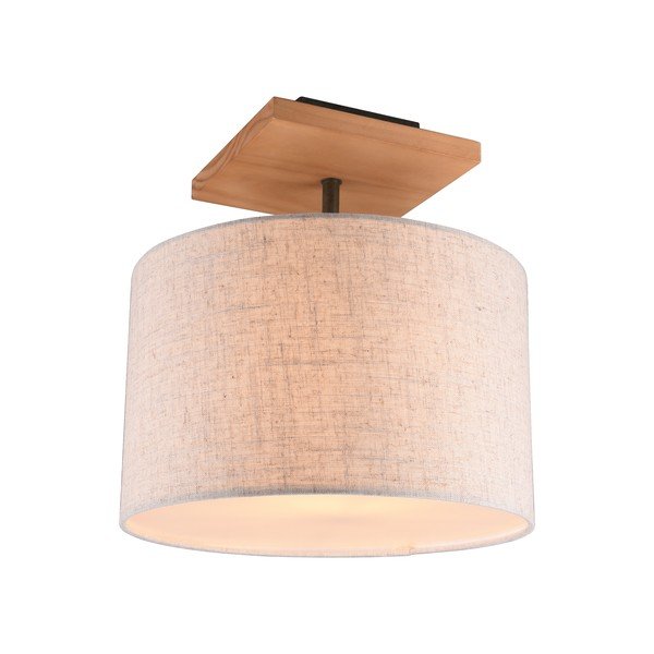 Világosszürke mennyezeti lámpa textil búrával Elmau – Trio-image-2