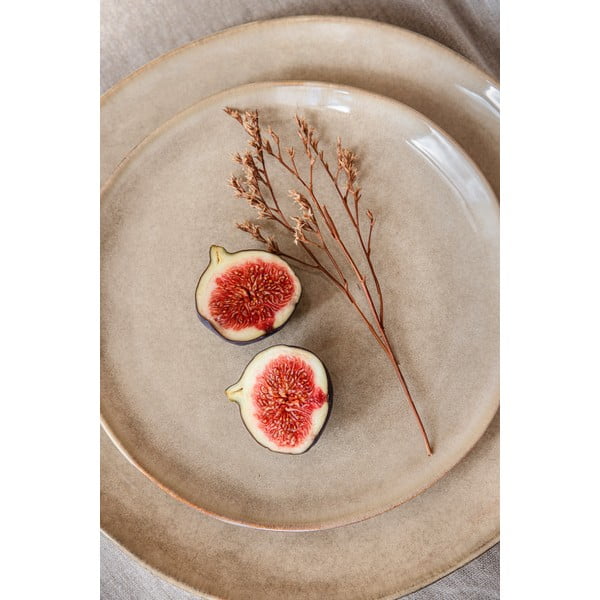 Bézs agyagkerámia étkészlet 24 db-os Glosia - Bonami Selection-image-2