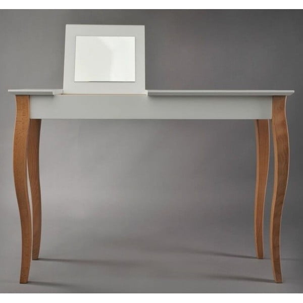 Dressing Table fehér fésülködőasztal tükörrel, hosszúság 105 cm - Ragaba-image-1