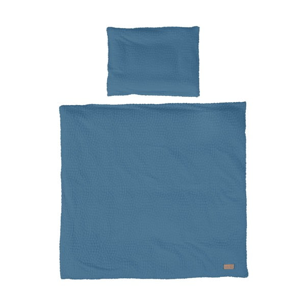 Kék gyerek ágyneműhuzat babaágyhoz 80x80 cm Seashells – Roba