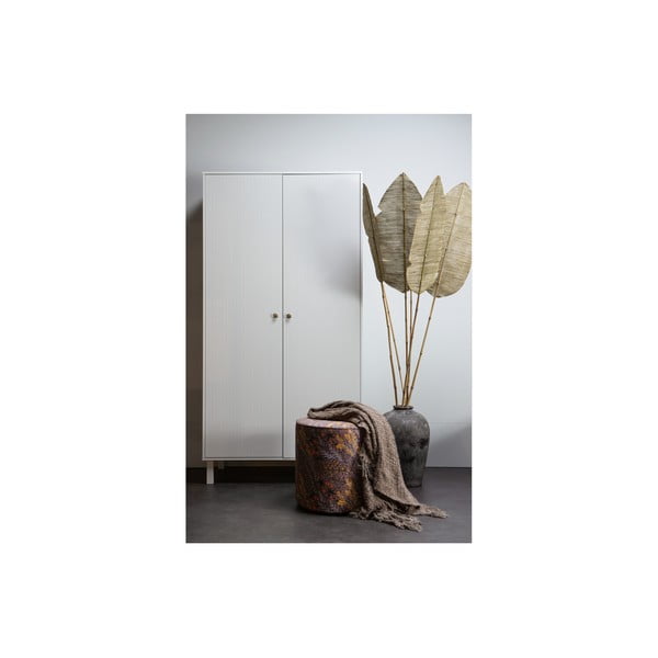 Világosszürke borovi fenyő ruhásszekrény 100x195 cm Madu – WOOOD-image-4