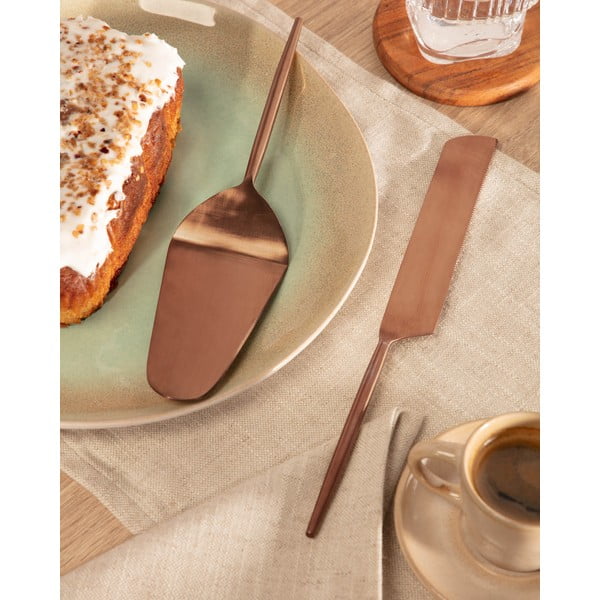 Rozsdamentes acél torta tálaló készlet 2 db-os Kelda – Kave Home-image-4