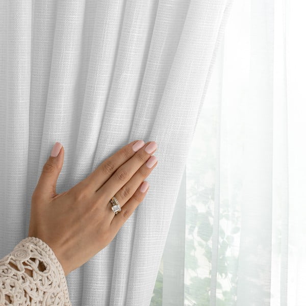 Fehér függöny 140x270 cm Valeta – Restilo-image-3