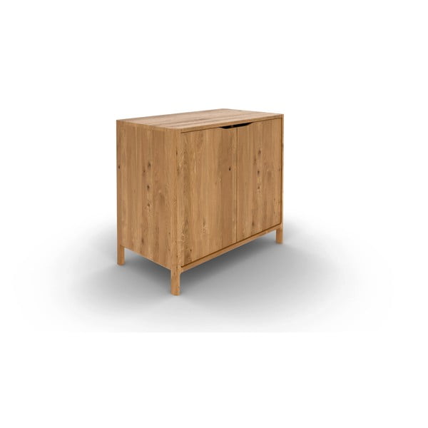 Natúr színű tölgyfa szekrény 95x80 cm Twig – The Beds-image-2