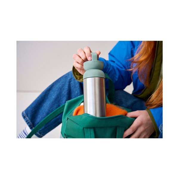 Ezüstszínű-zsályaszínű rozsdamentes acél termopalack 500 ml Ellipse – Mepal-image-2